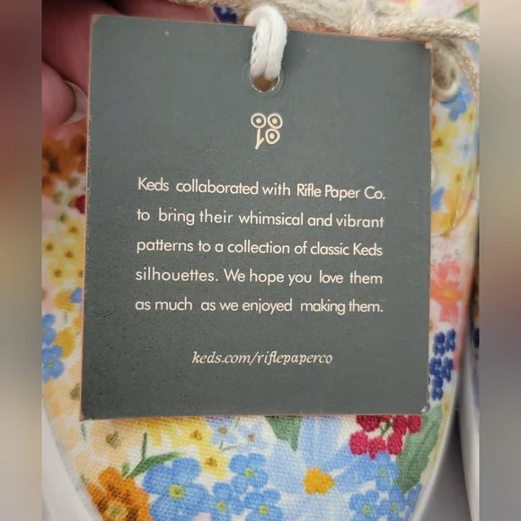 NWOT Rifle Paper Co. Keds Multicolor Floral Canvas Shoes Size 11 - Picture 9 of 9